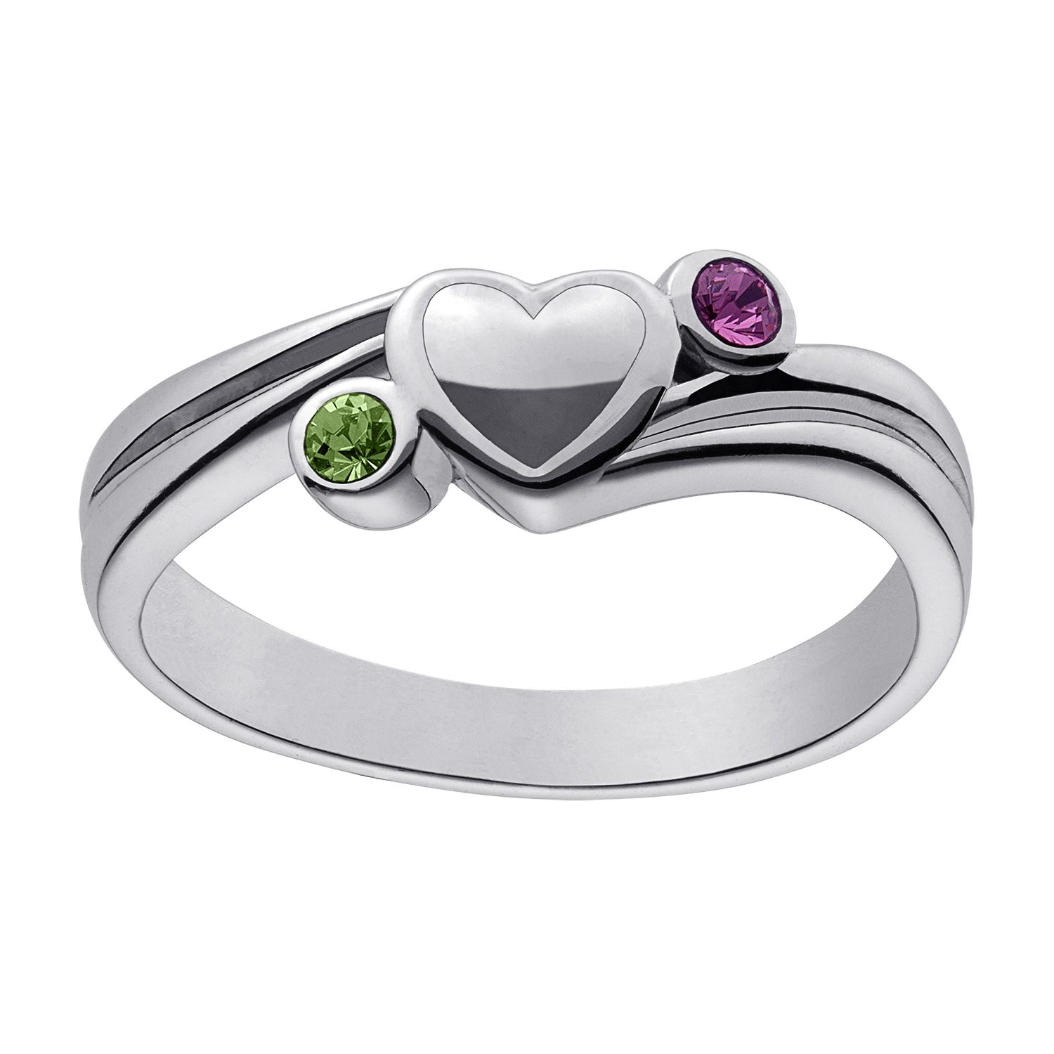 Couples All My Heart Birthstone Ring